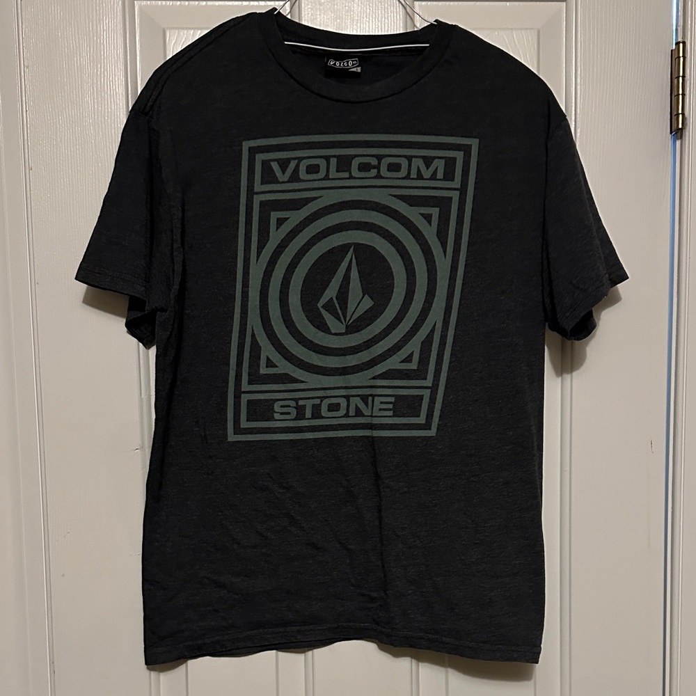 Volcom Men's Dark Gray Graphic Tee